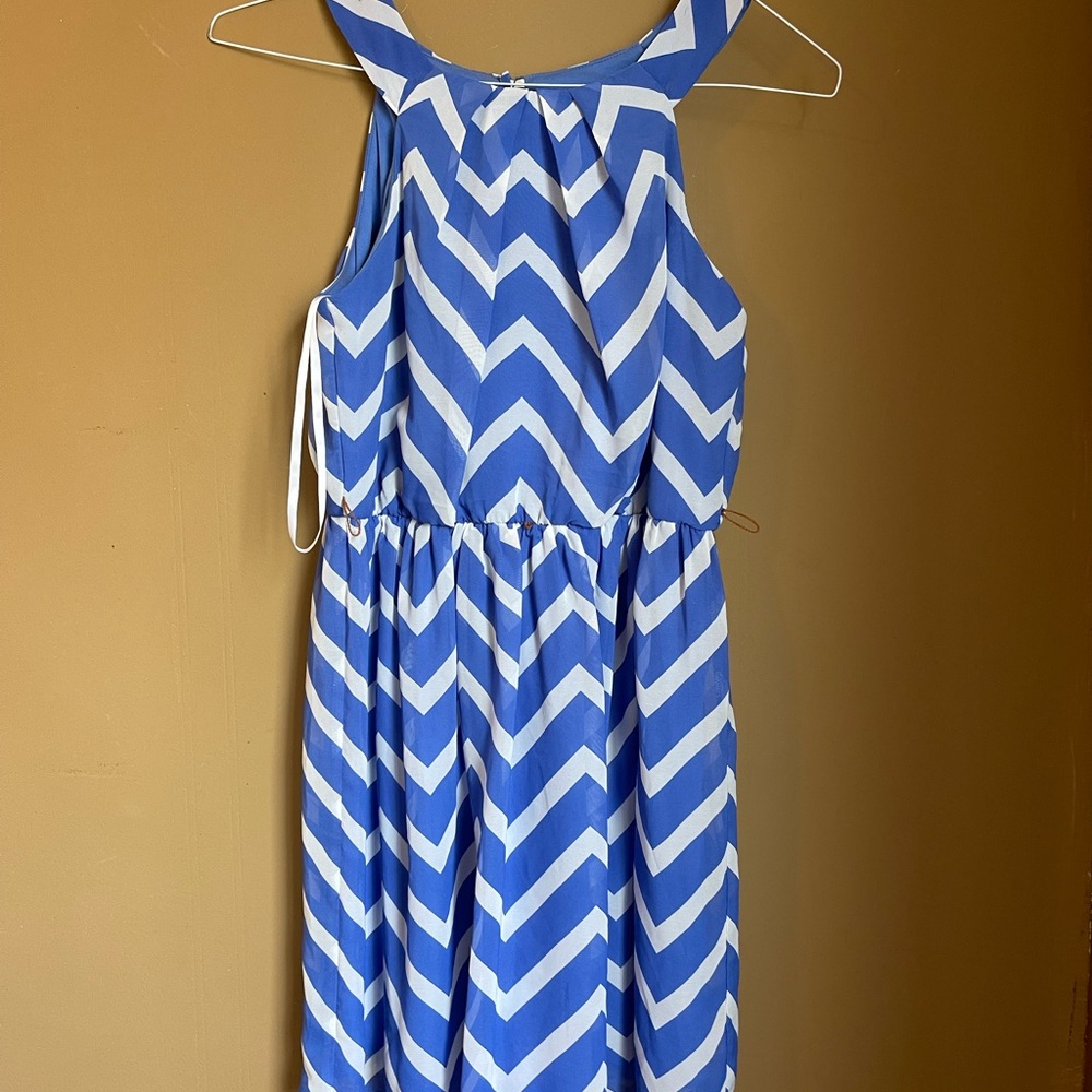 I.N. San Francisco Blue and White Dress
